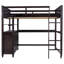Lit mezzanine avec tiroirs -. Fabrication en bois massif durable. Maximisez le rangement de la chambre à coucher et les tiroirs de bureau fonctionnels, de qualité artisanale-1395040048