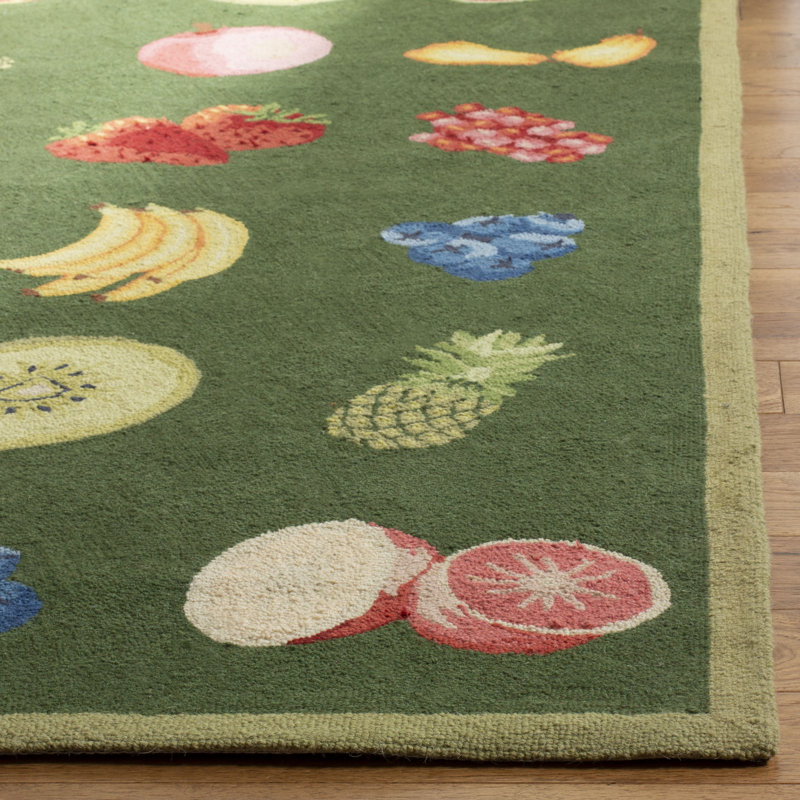 Demitro Hand Hooked Wool Rug, Rectangle 2'9" x 4'9"
