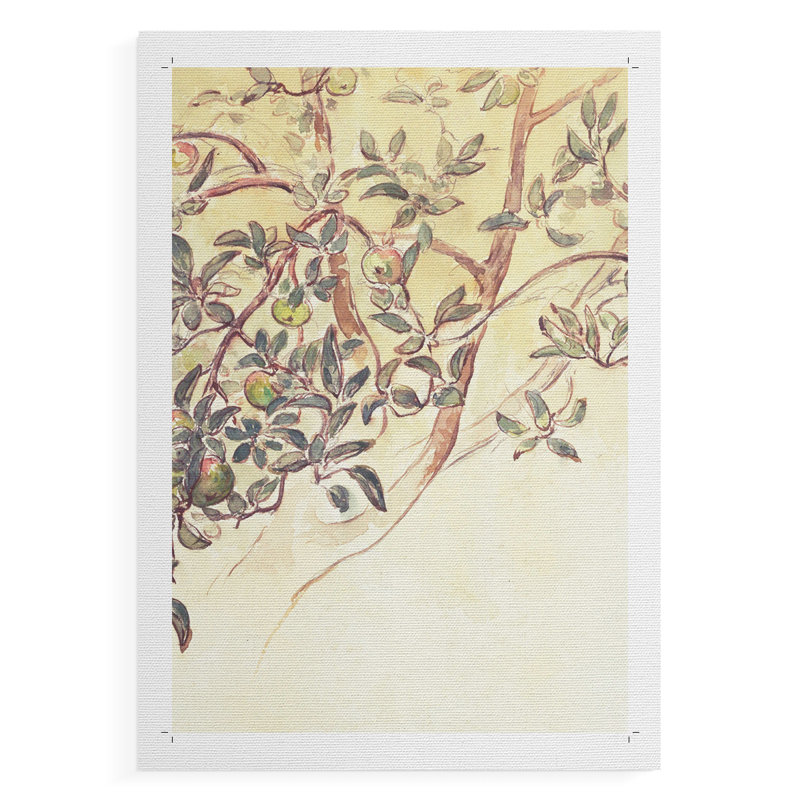 Imprimé floral rétro CCxxv - impression sur toile seulement - non encadrée, H 12 po x l 8 po