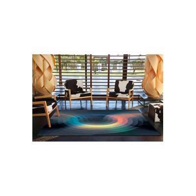 Matrix Multicolor Patterned Woven Base Washable Rug