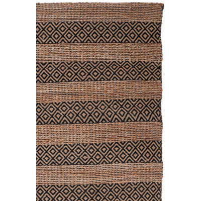 Tapis rayé en jute / coton à fibres naturelles Lexi-Amelia