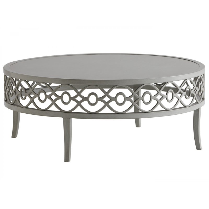 Gray Aluminum Rectangular Outdoor Cocktail Table