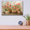 «Cottage Geraniums» par Julia Purinton, art mural en verre acrylique