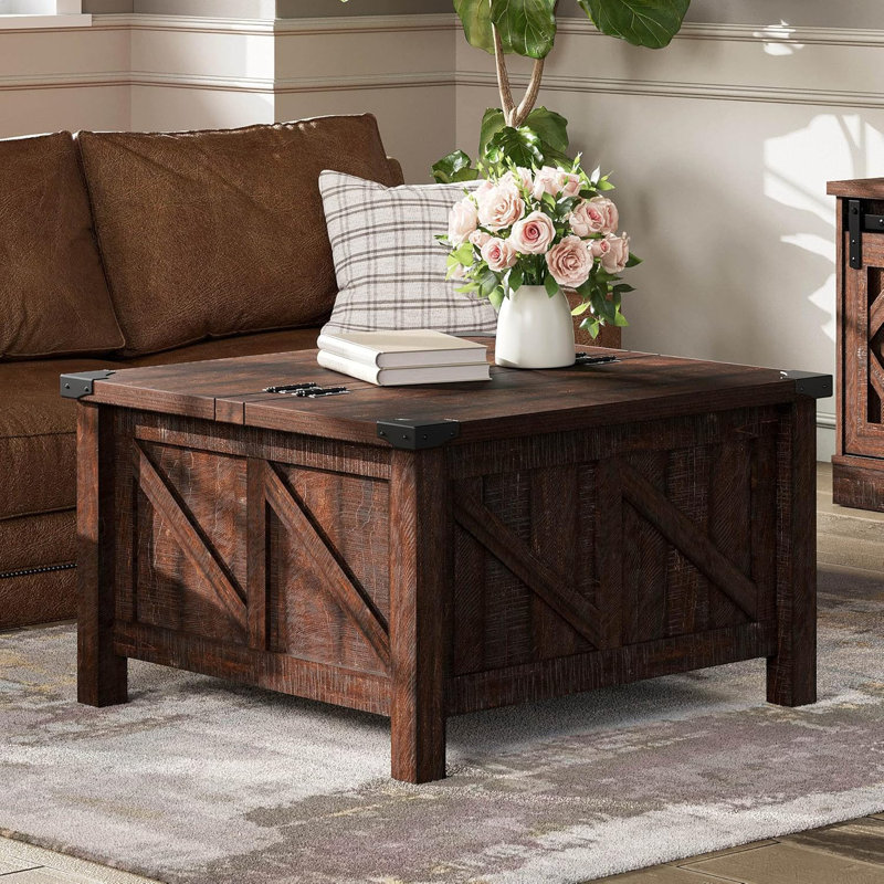Table basse et meuble télé pour salon, Marron foncé, Marron foncé