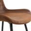 Retro Dining Table Set With Fishbone Pattern And Techno-fabric Chairs