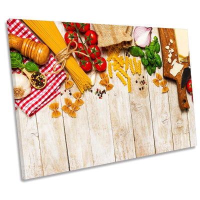 Cooking Kitchen Ingredients Framed - Wrapped Canvas Print