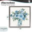 Cadre flottant feuillage pastel bleu, design par Carol Robinson-462351466-462351470
