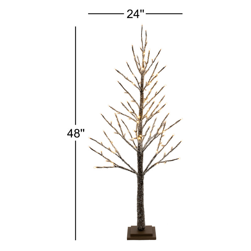 LED Icy Twig Tree, 48" H x 24" W x 24" D