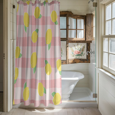 Rideau de douche 1 pièce Pink Delight