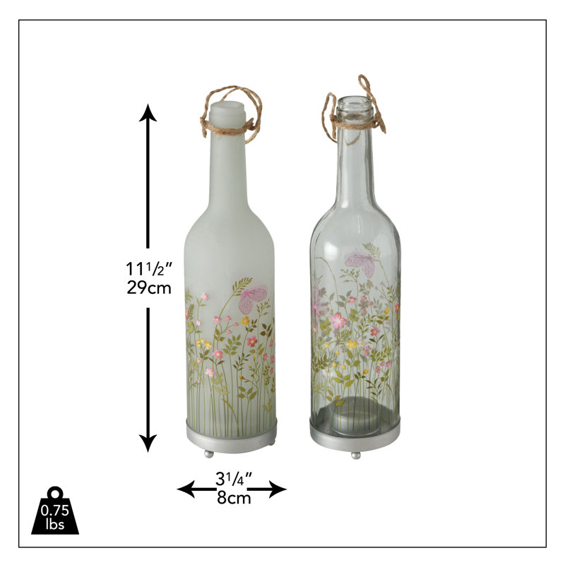 Oakpark Tea Light Hurricane Lantern Set
