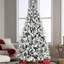 Arbre de Noël enneigé 8 pi avec 470L de lumières colorées à DEL avec boule G45, arbre réaliste articulé en PE + PVC + à aiguille dure avec fil mémoire, 10 modes d'éclairage, interrupteur au pied et support en métal stable-268885198