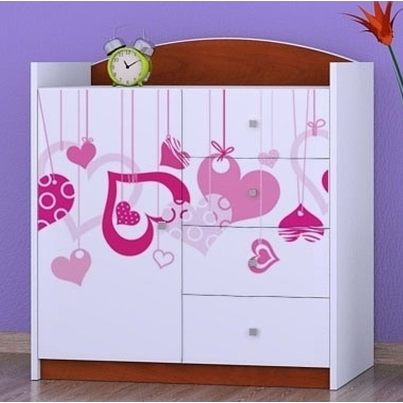 Nisbet Kids 4 - Drawer Combo Dresser, Brown