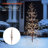 Flocked Artificial Brown Christmas Tree with Warm White LED Lights, 71"