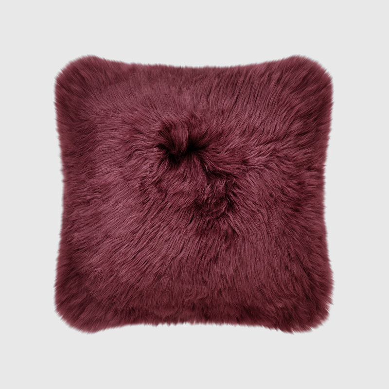 Fieldman Leather Reversible Throw Pillow, Red