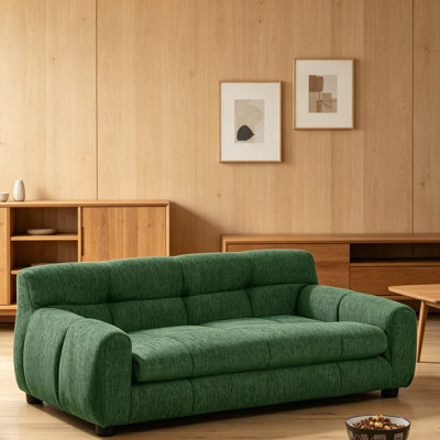 Canapé pour chien doux et confortable avec dossier et accoudoirs, convient aux canapés rectangulaires modernes pour petits et moyens chiens - Vert