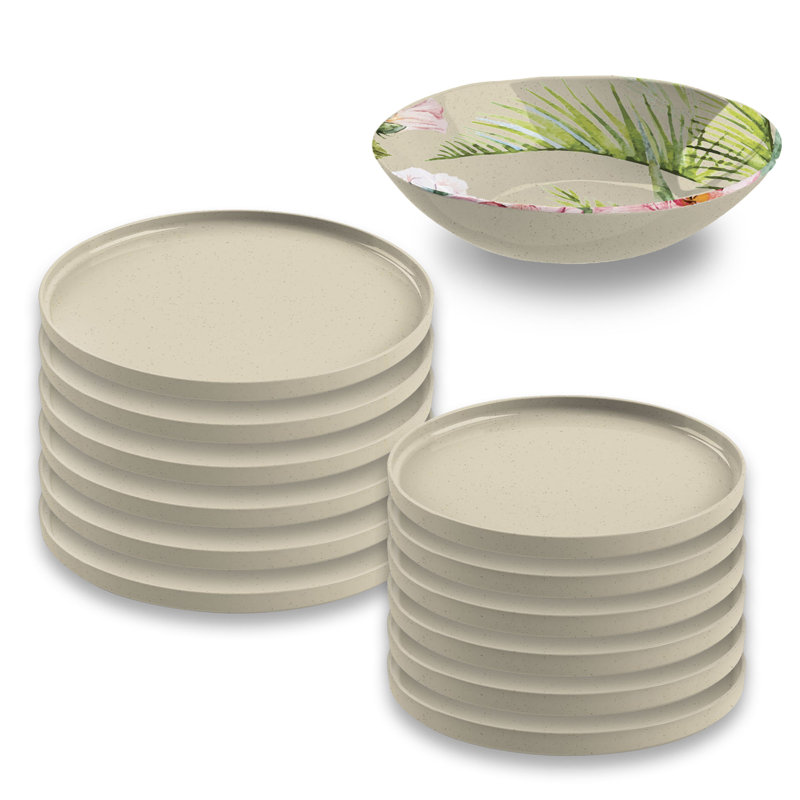 Adala Piece Melamine Dinnerware Set - Service for 6
