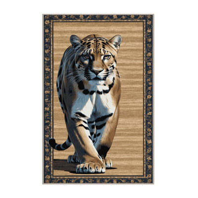  Washable Florida Panther Big Cats Area Rug