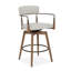 Tabouret de comptoir pivotant de style Mid-Century avec structure en bois massif-292991434