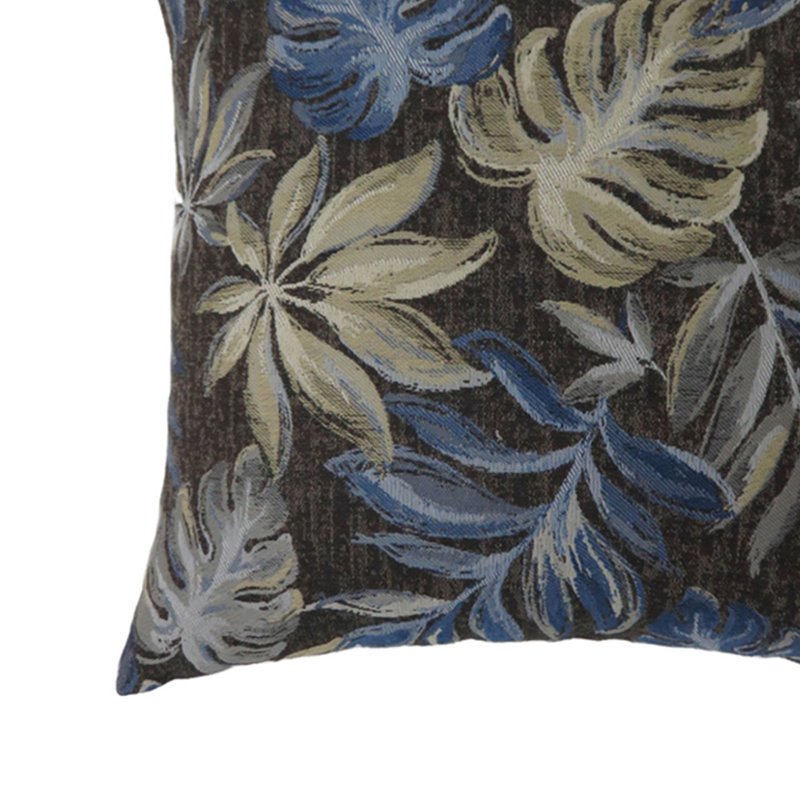Housse de coussin carrée géométrique nobhill, H 20 po x l 22 po, Bleu marine