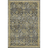 Hand Knotted Area Rug in Charcoal And Gold
