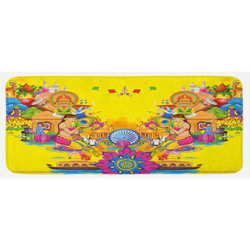 Eclectic Polyester Kitchen Mat