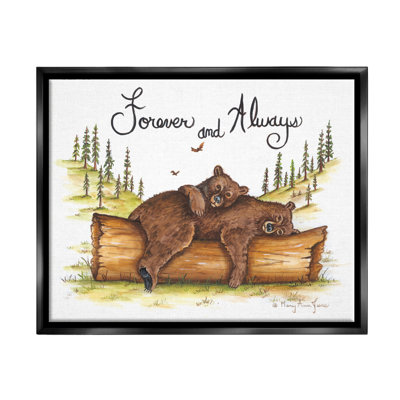 «Forever & Always Cuddling Bears Wildlife Floater» par Mary Ann June