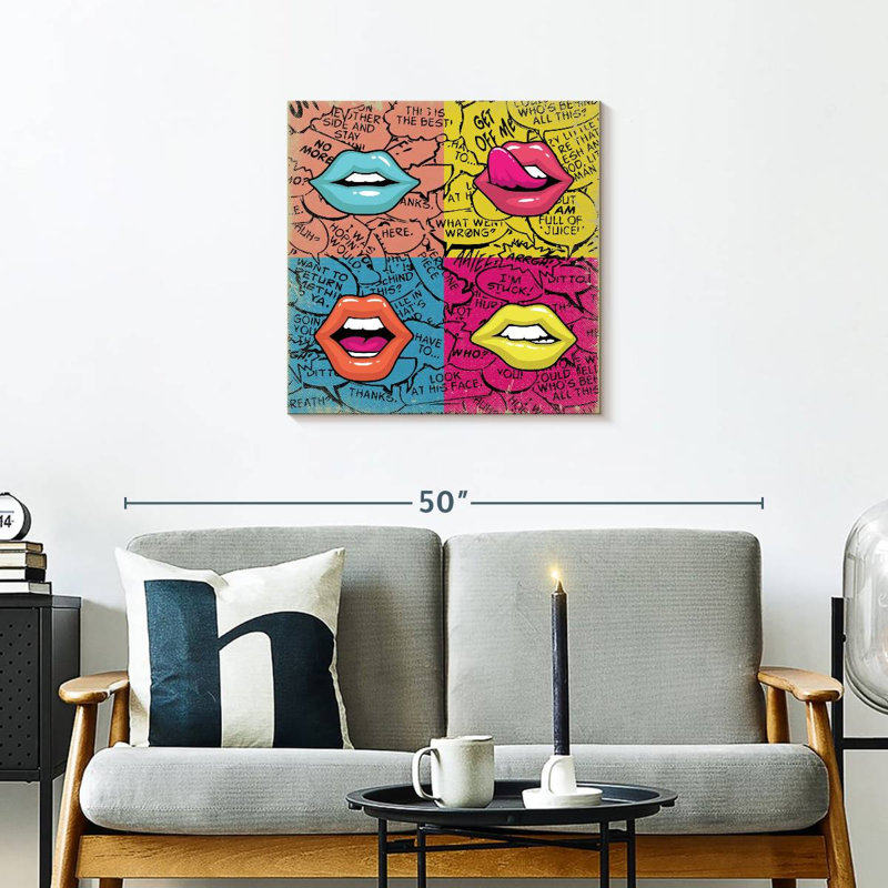 Shuttleworth Comic Lips, 24" H x 24" W