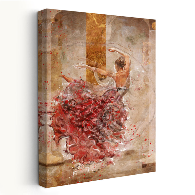 Temple danseur n ° 1 - danse figurative fantaisiste, H 36 po x l 24 po