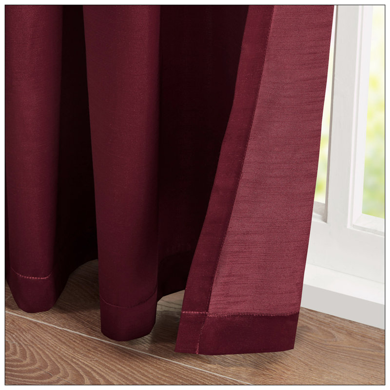 Picazo Single Curtain Panel, 52" W x 96" L, Burgundy