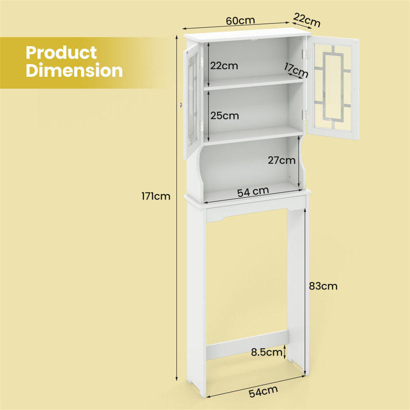 Freestanding Over The Toilet Storage