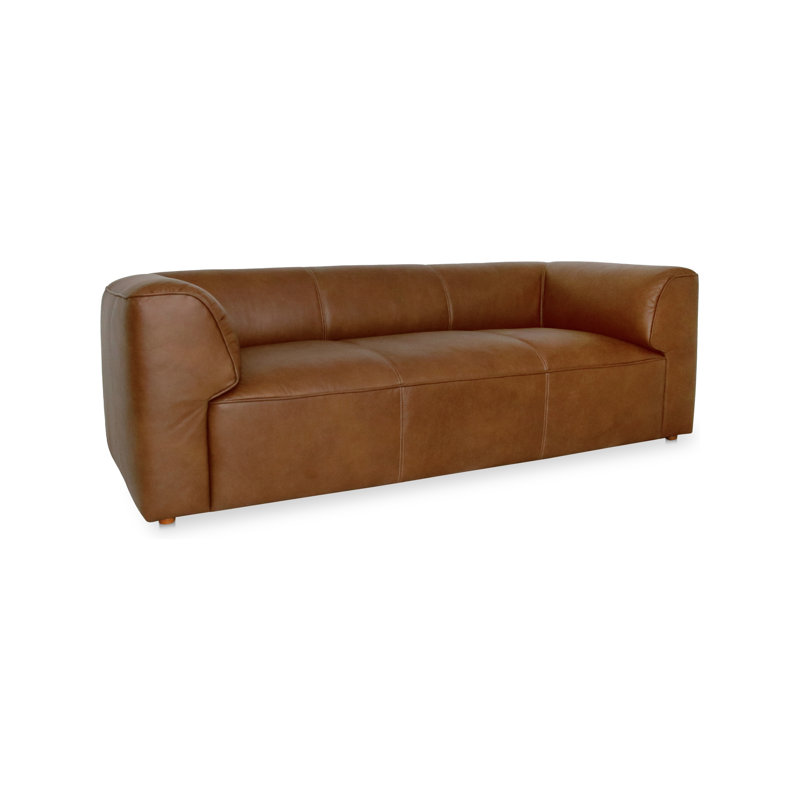 Canapé Ward en cuir brun, Brown