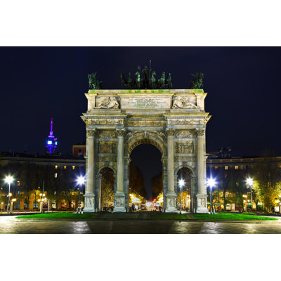 Arch Of Peace In Milan by AndreyKrav - Wrapped Canvas Print