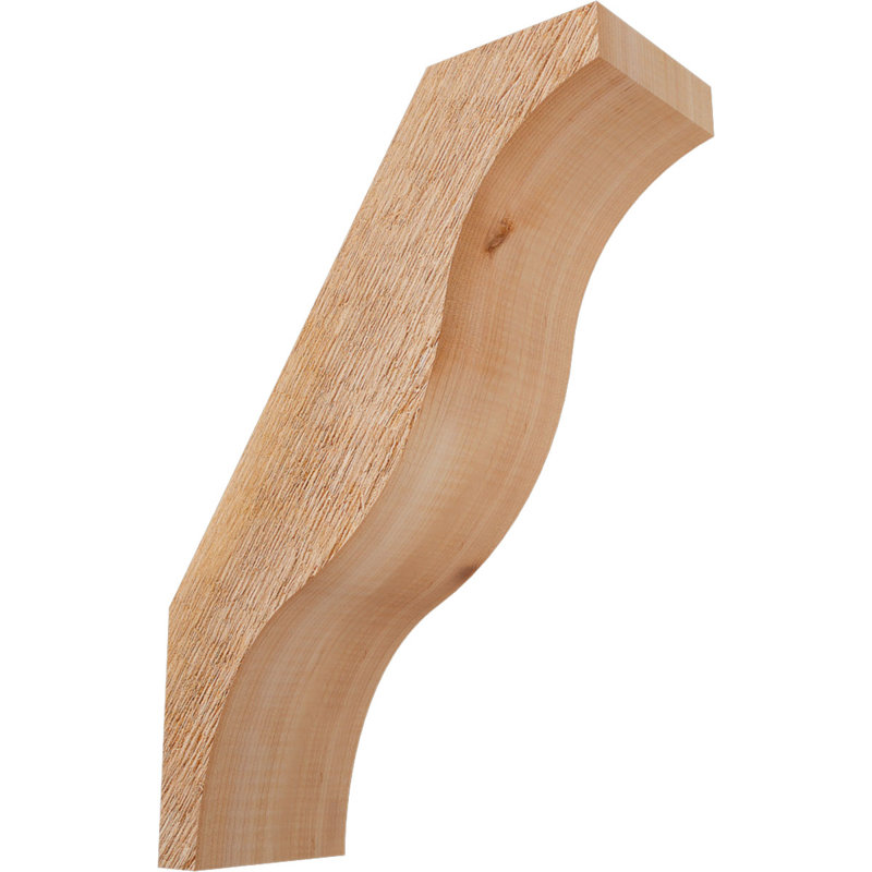 Attelle pour genoux rugueuse Funston, l 4 po x P 10 po x H 14 po, cèdre rouge de l'Ouest, Cèdre rouge, Brute