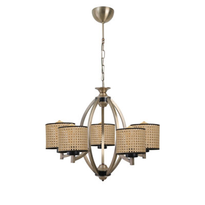 Kumiko 5-Light Shaded Chandelier