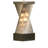 Torque Accent Table Lamp - 24", Espresso Wood & Satin Nickel, Hand-knotted Silvered Strings, Linen