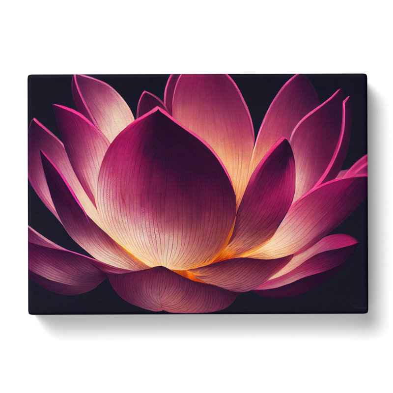 Awe Inspiring Lotus Flower - Wrapped Canvas, 50cm H x 76cm W