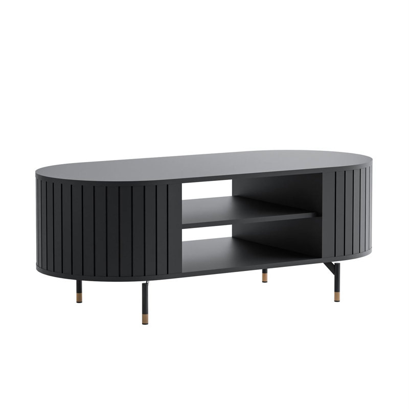 Coffee Table with Storage, Black