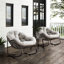 Chaise berçante pour espaces de vie extérieurs - Beige, salon spacieux
