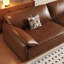 Canapé modulaire en cuir véritable brun Brownness-643435954-643435953