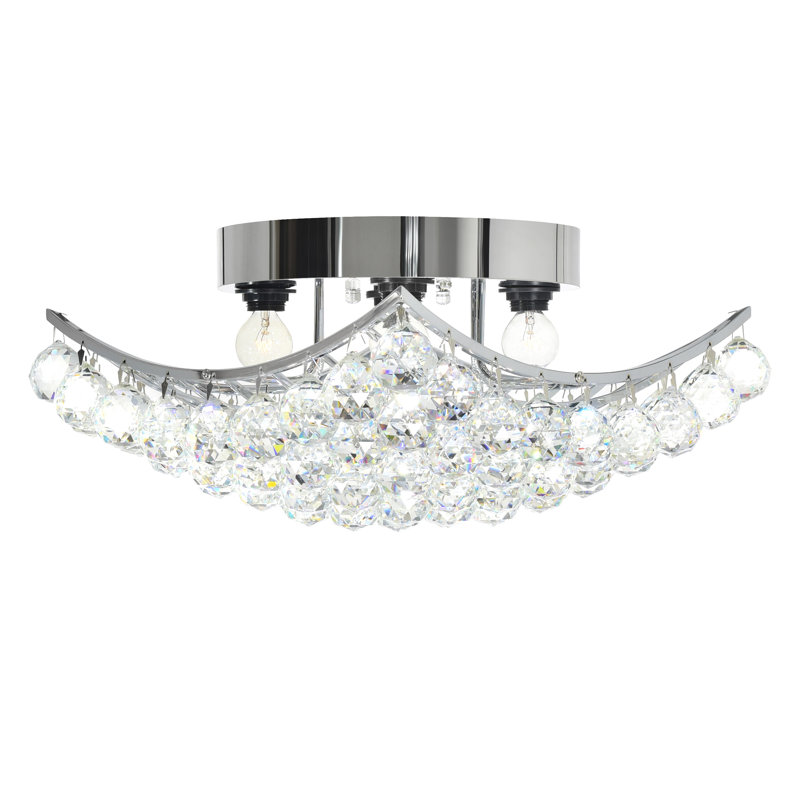 Plafonnier semi-encastré 4 lumières Magnus, H 8 po x l 14 po x P 14 po