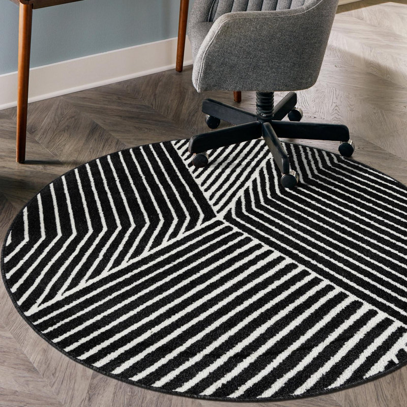 Tapis Latitude Run® Orkla Nikolis noir, Rond 10pi