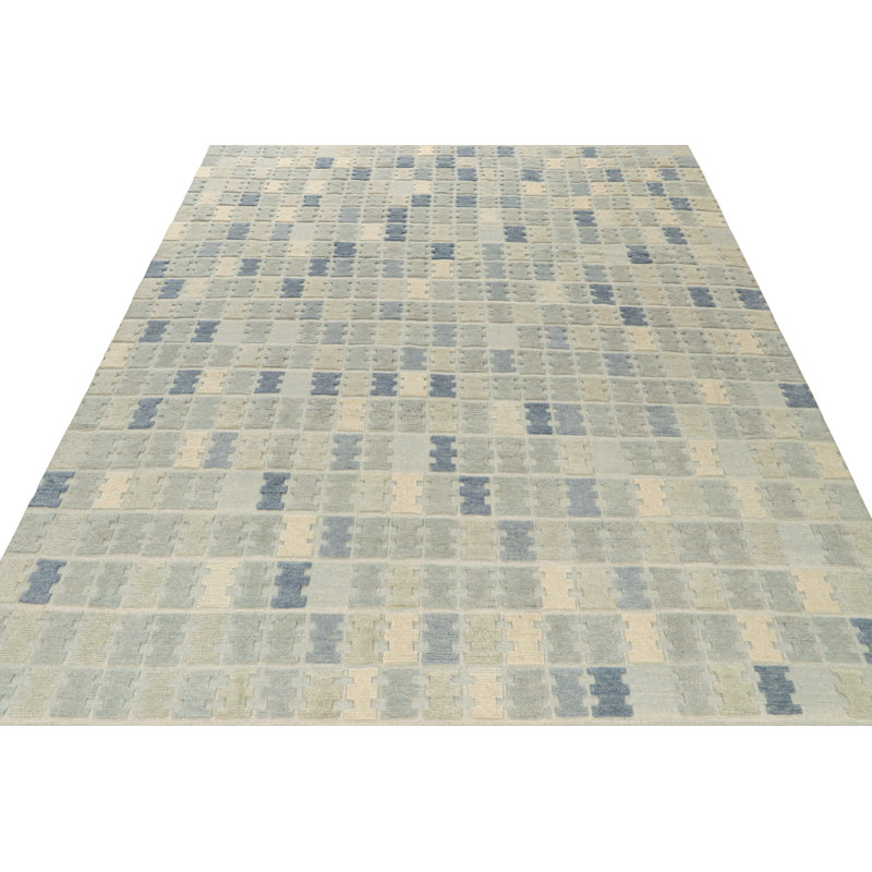 Scandinavian Wool Geometric Area Rug, Rectangle 5' x 7'