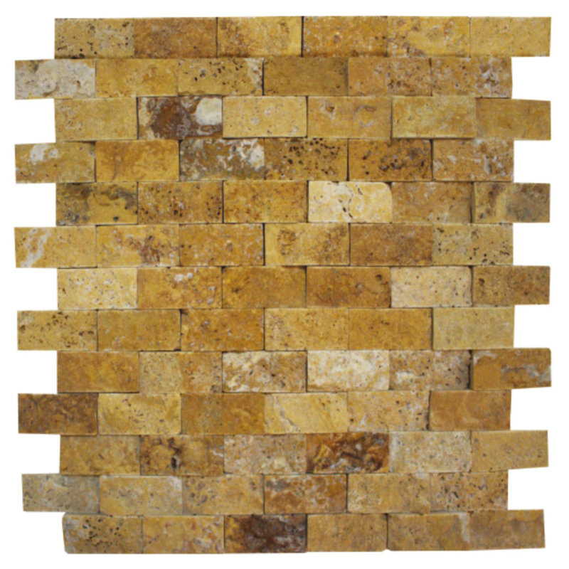 1x2 BRICK SPLITFACE, Yellow