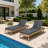 Outdoor Chaise Lounge Cushions Set of 2, Tri-Fold Water-Resistant Replacement Cushions for Patio Lounger Chairs with Hook-and-Loop Fasteners-129859816
