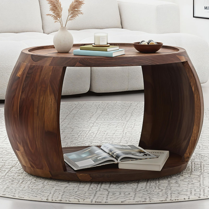 Solid Wood Coffee Table with Storage