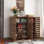 Rangement pour chaussures avec tablettes réglables et portes à persiennes élégantes-121048046-121048049
