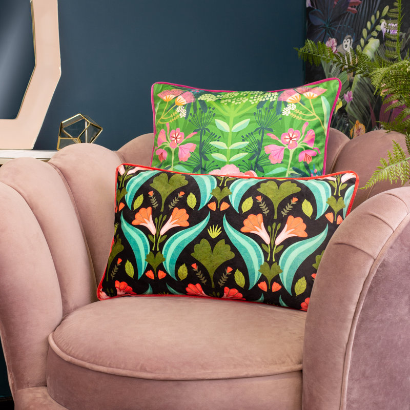 Spring Blooms Floral Square Cushion Cover