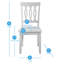 Chaise d'appoint en bois massif Ankit