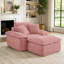 Canapé-lit d'angle surdimensionné avec assise profonde et pouf amovible, pour salon, aucun assemblage requis-2058521251