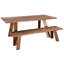 Table de salle à manger en bois d'acacia de 77 po Franccesca